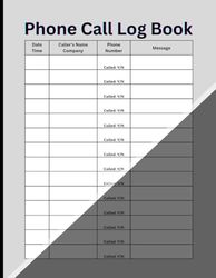 Phone Call Log Book: Simple Phone Call Logbook