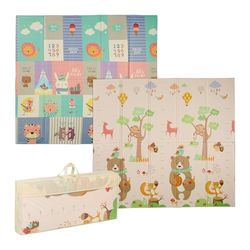 Relaxdays Tapis de Jeu Pliable, sans polluants, 200x180 cm, en Mousse XPE, Tapis Rampant, Enfant, bébé, Multicolore