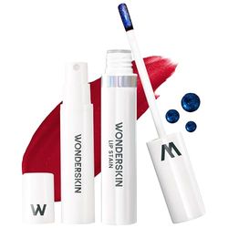 Wonderskin Wonder Blading Lip Stain Peel Off And Reveal Kit - Tinta Per Labbra Rossa Impermeabile E A Lunga Durata, Kit Per Macchie Di Trucco Naturale A Prova Di Trasferimento (Divine)