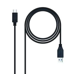 Brightium Cable USB 3.1 Gen 2, 10 Gbps, 3A, USB-C a USB-A, 1.5M, para transferencia rápida de datos y carga de dispositivos electrónicos.