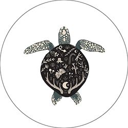 Bonateks, Ronde digitaal bedrukte muismat, antislip onderkant, voor kantoor en thuis, diameter: 22 cm