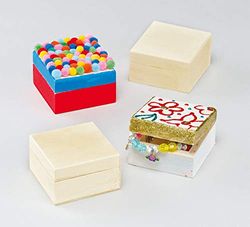 Baker Ross EK1325 Wooden Keepsake Boxes (Box of 4)