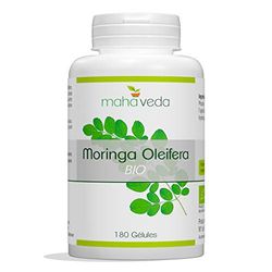 Phyto Sud Moringa Bio Gelules 2550 mg - Protéines, Minéraux, Calcium, Potassium, Vitamines - Complement Alimentaire Naturel - Dosage renforcé à 425 mg par gélule - Fabriqué en France - 180 gélules