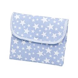 Cambrass – Trocador de bebé portátil plastificado – trocador de viagem dobrável e impermeável, confortável e ideal para mudar o seu bebé em qualquer lugar, plastificado e hidrófugo, azul Star 40 x 60