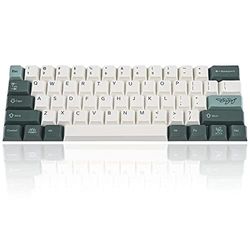 Juego de 61 Teclas para Teclado mecánico (no necesariamente españolas), Perfil Cherry, PBT, 60%, sublimación de Tinta, Espacio 6,25U, Interruptor Cherry MX, Juegos, Solo Teclas (botánico, 72 Teclas)