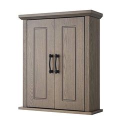 Elegant Home Fashions Russell drewniana szafka na leki do łazienki 17,8 cm x 50,8 cm 61,2 cm podwójne drzwi sól dąb EHF-F0014, jeden rozmiar