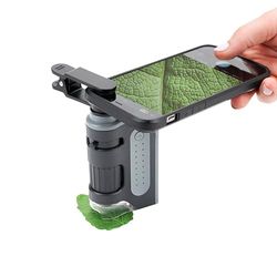 Carson MicroBrite Pro 60x-120x LED Zakmicroscoop met Asferisch Lenssysteem en Smartphone-Adapterclip (MM-350)