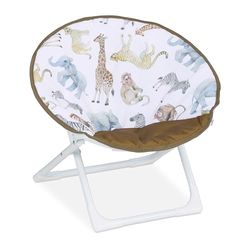 Relaxdays Silla Infantil Plegable, Jungla, 47x50x48 cm, Asiento Niños Exterior/Interior, Sillón Peques, Multicolor, 40% Hierro 10% plástico 50% poliéster, 47 x 50 x 48 cm