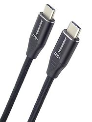 PremiumCord Cavo di Collegamento USB-C, Cavo di Ricarica Fino a 5A, Potenza 240W, Supporta PD 3.0 / QC 4.0, Cavo Dati Fino a 480mbit/s, Connettore USB 2.0 Type C, Colore Nero, Lunghezza 1m