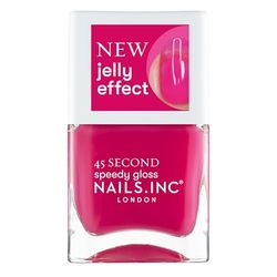 Nails Inc Ready To Jelly, Sheer Hot Pink, Fast Drying, Long Lasting, High Shine, Chip Resistant, Translucent Jelly Effect, Air Dry Manicure, Cruelty Free, Feelin' Berry Nail Polish, 14 ML