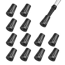 OTraki 12 Pcs Walking Stick Rubber Tips, 11mm Walking Stick Caps Trekking Pole Tip Protector Non-Slip Replacement Cane Tip for Walking Poles for Walking Sticks Hiking Trekking Poles
