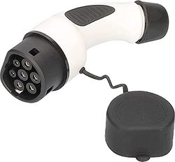 as – Schwabe reserve stekker voor elektrische voertuigkabel type 2 - voertuigkant - 3,6 kW / 16 A / 230 V / 1-fase - modus 3 - E-Auto EV/PHEV reservestekker - IP44 - zwart/wit, 65144