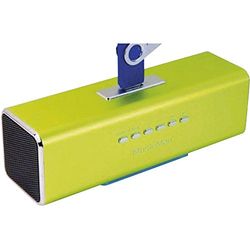 MusicMan MA Soundstation Bärbar högtalare - Stereoljud - Inbyggd FM-radio, MP3-spelare, USB, AUX/Line-In, MicroSD-kortstöd – Speltid 6 timmar - Perfekt för resor Music Man MA-högtalare (Grön)