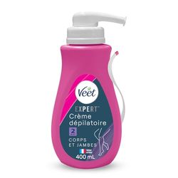 VEET Expert - Crema depilatoria peli tenaces, corpo e gambe, agisce in 2 minuti, 400 ml