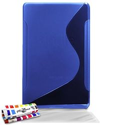 Muzzano protezione ultra sottile Amazon Kindle Fire di MUZZANO la protezione antiurto Ultime, protezione anti-urto elegante e duratura per il vostro Amazon Kindle Fire blu blu + 3 pellicole protettive per lo schermo LE S