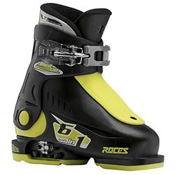 ATOMIC Roces Chaussures de Ski pour Enfant, Taille Ajustable Noir Black-Lime 25/29