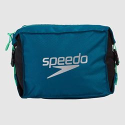 Speedo Pool Slide Bag Sac Mixte Adulte, Nordic Teal/Noir/Vert Glow, Taille Unique