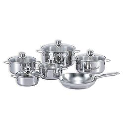 Roller Peperoni - Batería de cocina (11 piezas, acero inoxidable)