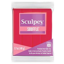Sculpey Polyform Sculpting Clay Sculpey Soufflé, Raspberry, 1.7oz
