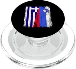 Grecia Eslovenia Media Bandera Greek Slovenian Pride Jersey PopSockets PopGrip para MagSafe