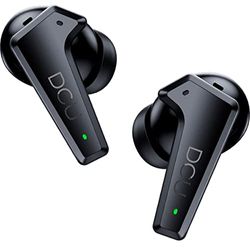 DCU TECNOLOGIC Auriculares con Cancelación de Ruido Activa Feedforward Auriculares Bluetooth 5.0/5.2 Negro