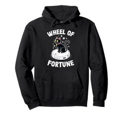 Wheel Of Fortune Cat On Robot Vacuum Cleaner Cat Pullover Hoodie