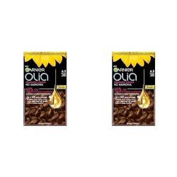 Garnier Olia Permanent Hair Dye, Up to 100% Grey Hair Coverage, No Ammonia, 60% Oils, 6.3 Golden Light Brown (Pack of 2)