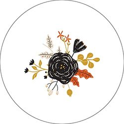 Bonateks, Round Digital Printed Mouse Pad, Non-Slip Base, for Office and Home, Diameter:22cm