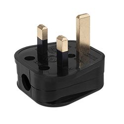 Tomada UK conector inglês 3 PIN 13 A 230 V (1 peça) Maclean MCE193, de cor preta