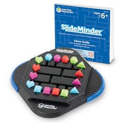Learning Resources Puzzle SlideMinder, Juego de Reflexión, Deslizar, Mover y Resolver 50 Desafíos, 1-2 Jugadores, Desarrolla el Pensamiento Crítico, Juego Portátil, Niños 6 7 8 años+ y Adultos
