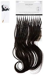 Balmain Micro Ring Extensions Human Hair 50-Pieces, 40 cm Length, 3 Dark Brown, 240 g