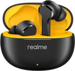 realme TechLife Buds T100 | Resistencia al Agua IPX5 | Bluetooth 5.3 | hasta 28 Horas de reproducción Total - (Negro), inalámbrico