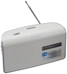 Grundig GRN1510 Music 60 Bärbar Högt Mottagande Radio, Vit/Silver