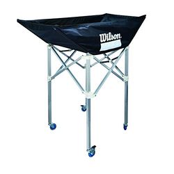 Wilson Foldable Volleyball Trolley, with Casters for Up to 24 Balls, Indoor, Aluminium, Black, WTH180300