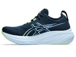 ASICS Gel Nimbus 26 Running Shoe Mens Road Shoes Blue/Lime 10 (45)