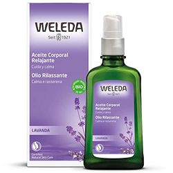 Weleda Olio Rilassante Lavanda, a base di oli di mandorle dolci e di sesamo, ad alto contenuto di acidi grassi insaturi, lascia la pelle morbida e idrata (1X100 ml)