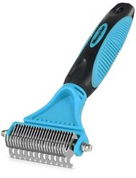 Morpilot® Brosse de toilettage pour chien, peigne à démêler chat – 23 + 12 dents double face sous-poil, réduit efficacement la perte poils jusqu'à 90%