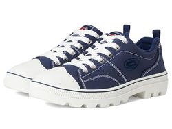 Skechers Treinadores das mulheres true roots, Multicolor Nvy Black Canvas Leather Trim, 36,5 UE