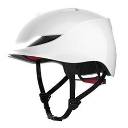 Lumos Street Smart Helmet | Fietshelm | Urban | Skateboard, Scooter, fiets accessoires | LED-lampen voor en achter | richtingaanwijzers | Remlichten | Bluetooth aangesloten | Volwassene (White)