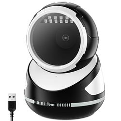 Tera Escáner de códigos de Barras Manos Libres omnidireccional: Escritorio 1D 2D QR USB con Cable Ajustable ángulo Ajustable Lector de códigos de Barras para POS supermercado Tienda minorista Pago