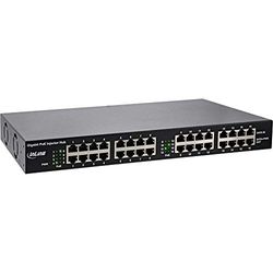 InLine® PoE + Gigabit netwerk injector hub 16 poorten (16x PoE+), 1GBit/s, 19" (hoek inbegrepen), metaal, 2 ventilatoren