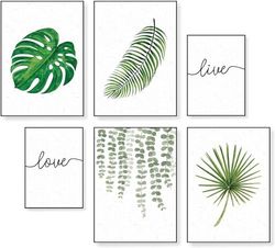 HappyMots Láminas Decorativas Pack 6 Unidades - 4 en tamaño A3 y 2 en tamaño A4 | Paneles decorativos de Pared | Decoración Habitación | Láminas Decorativas para Cuadros | No Incluye Marcos