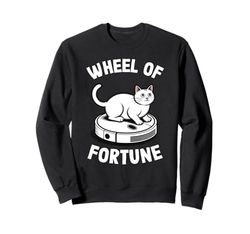 Wheel Of Fortune Robot Vacuum Cleaner Funny Cat Sweatshirt