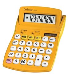 Lexibook, FRUITIES® Skrivbordsräknare med lutande display, 10 siffror, grundläggande och avancerade funktioner, stora tangenter, sol- och batteridriven, gul, C210D