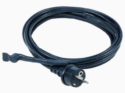 as - Schwabe - Cabo de aquecimento EIS-Stop com proteção contra geada de 2 m, incl. termostato, cabo de aquecimento de 230 V, 50/60 Hz com tomada de segurança, 15 W/m, IP44, preto, 67010