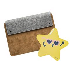 Laptop Case 14 Inch Pilatus Caramel + Star Shape Mouse Pads