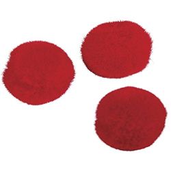 Rayher Lot de pompons, rouge, 65 pces., Ø10mm, 100% polyacrylamide, arts créatifs, animaux, porte-clefs, suspensions, décorations-7651118