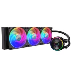 CoolerMaster MasterLiquid PL360 FLUX Close-Loop AIO CPU Liquid Cooler, Gen2 ARGB Dual Loop, radiatore 360 mm, ventole PL-Flux 120 PWM, AMD Ryzen AM5/AM4, Intel LGA1700/1200 (MLY-D36M-A23PZ-R1)