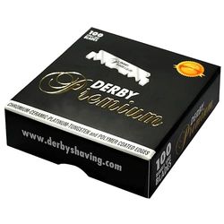 DERBY TOKAI Swedish Steel 100 Half Razor Blades, Premium Black