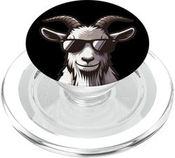 Cabra con gafas de sol - Funny Goat Farm Farmer Farming PopSockets PopGrip para MagSafe